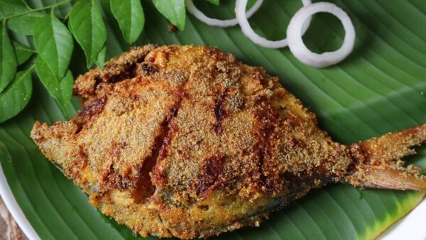 Masala Rava Whole Pomfret Fish Fry